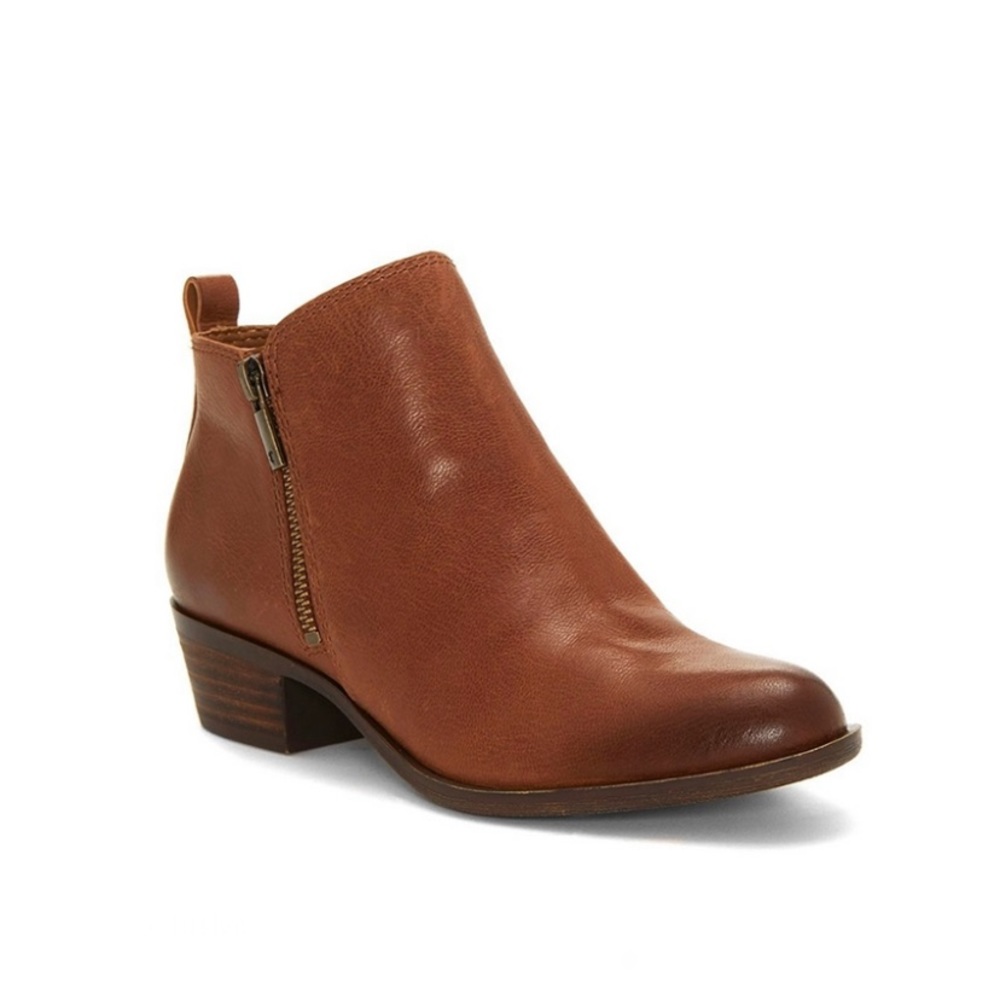 NIB Lucky Brand Basel Leather Flat Bootie